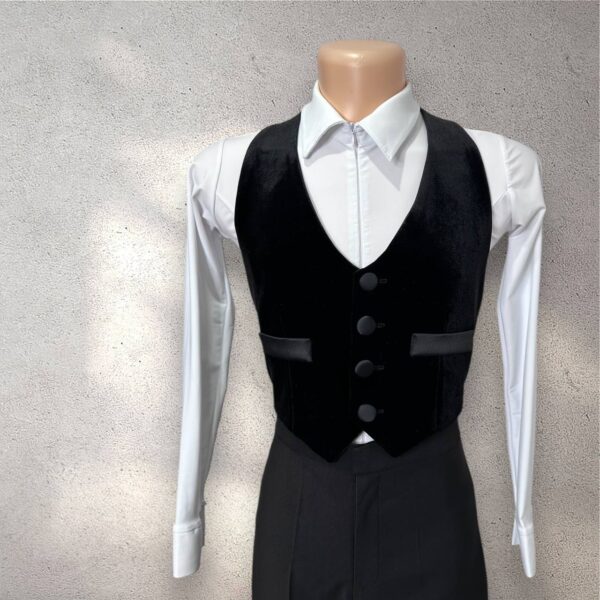 Elegant Men's Velour Latin Ballroom Dance Vest  11128