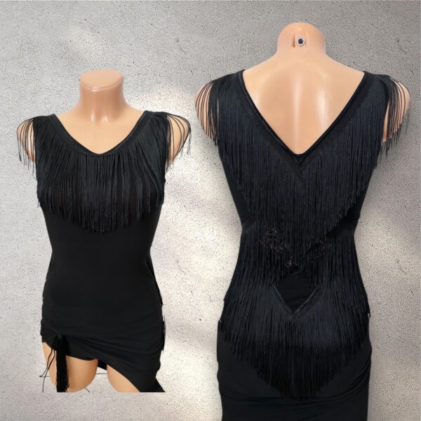 Latin Dance Blouse "Fringe Elegance"  306