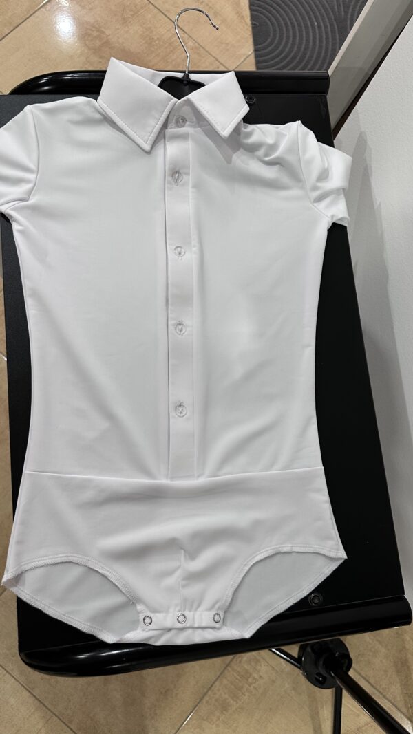 Classic White Bodysuit for Young Dancers - Image 5