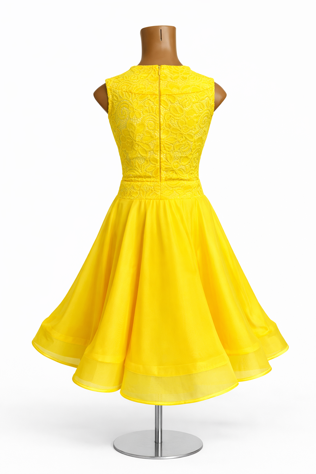 Basic Ballroom Dance Dress with Two Skirts - Image 8