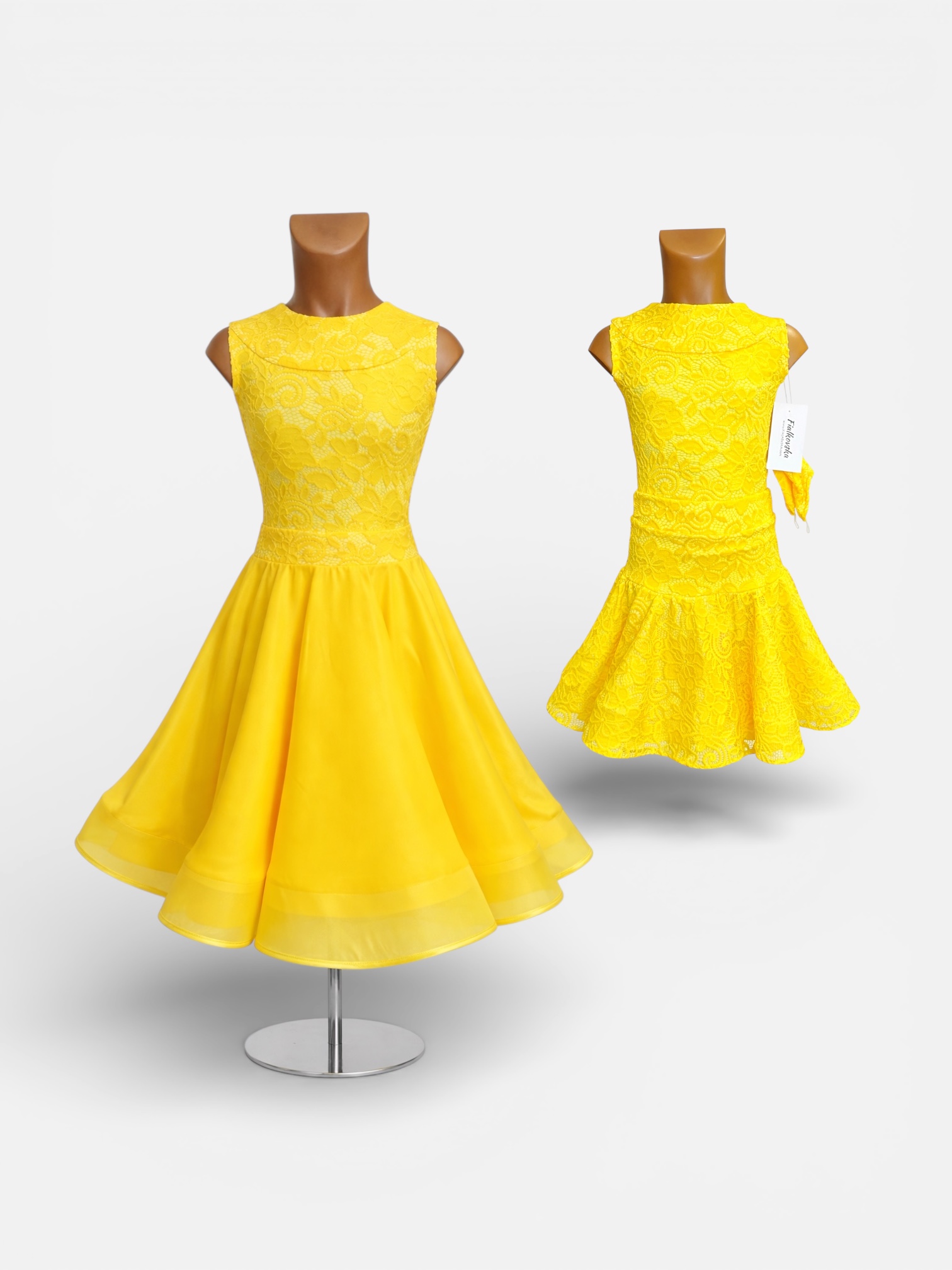 Basic Ballroom Dance Dress with Two Skirts